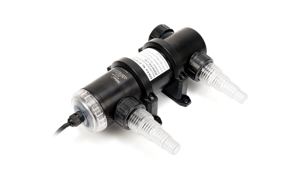 Jebao PU-13 included 3/4 to 1-1/2 inch fittings detail for versatile hookups
