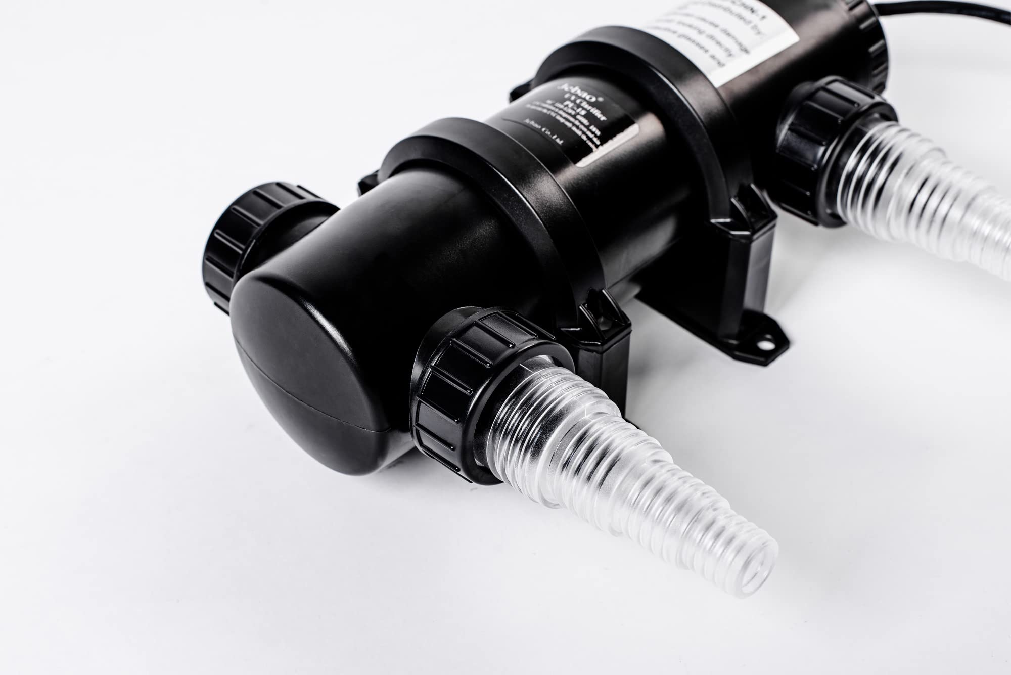 Jebao PU-18 18W 2G11 lamp close-up showing replaceable bulb for reliable clarity