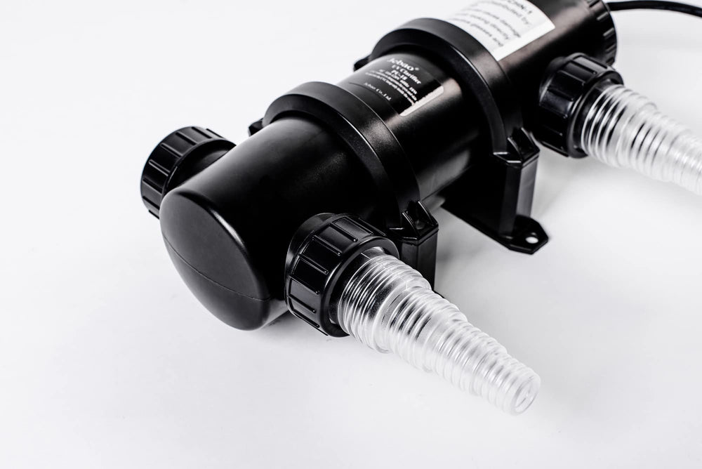 Jebao PU-18 18W 2G11 lamp close-up showing replaceable bulb for reliable clarity
