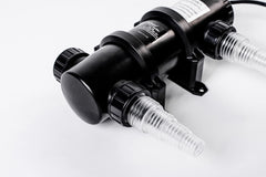 Jebao PU-18 18W 2G11 lamp close-up showing replaceable bulb for reliable clarity