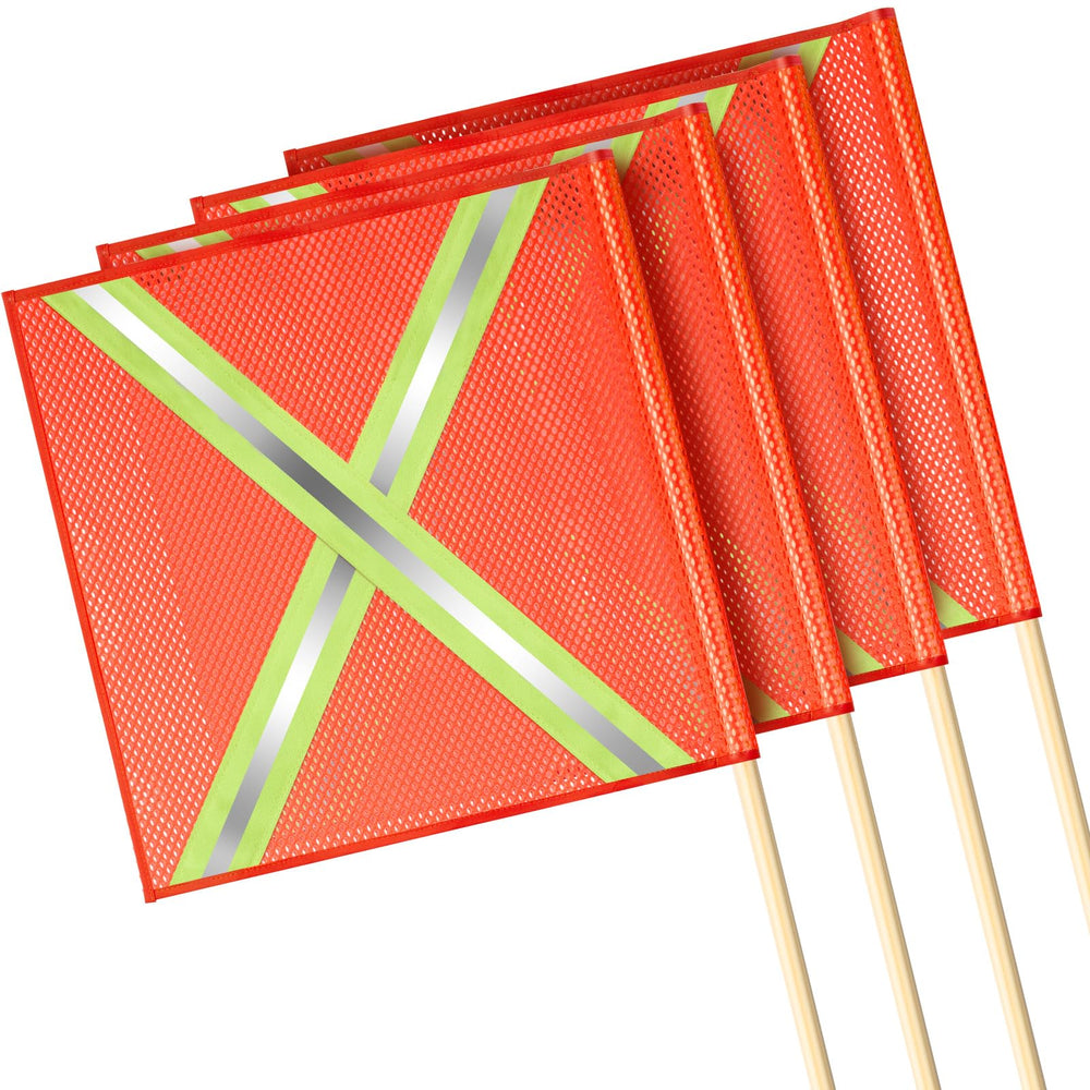 Jecery front packaging showing orange mesh flag and wooden dowel for clear marking