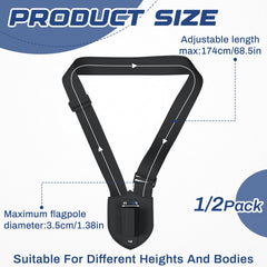 Jecery metal holder close-up displaying sturdy pole grip for wind resistance