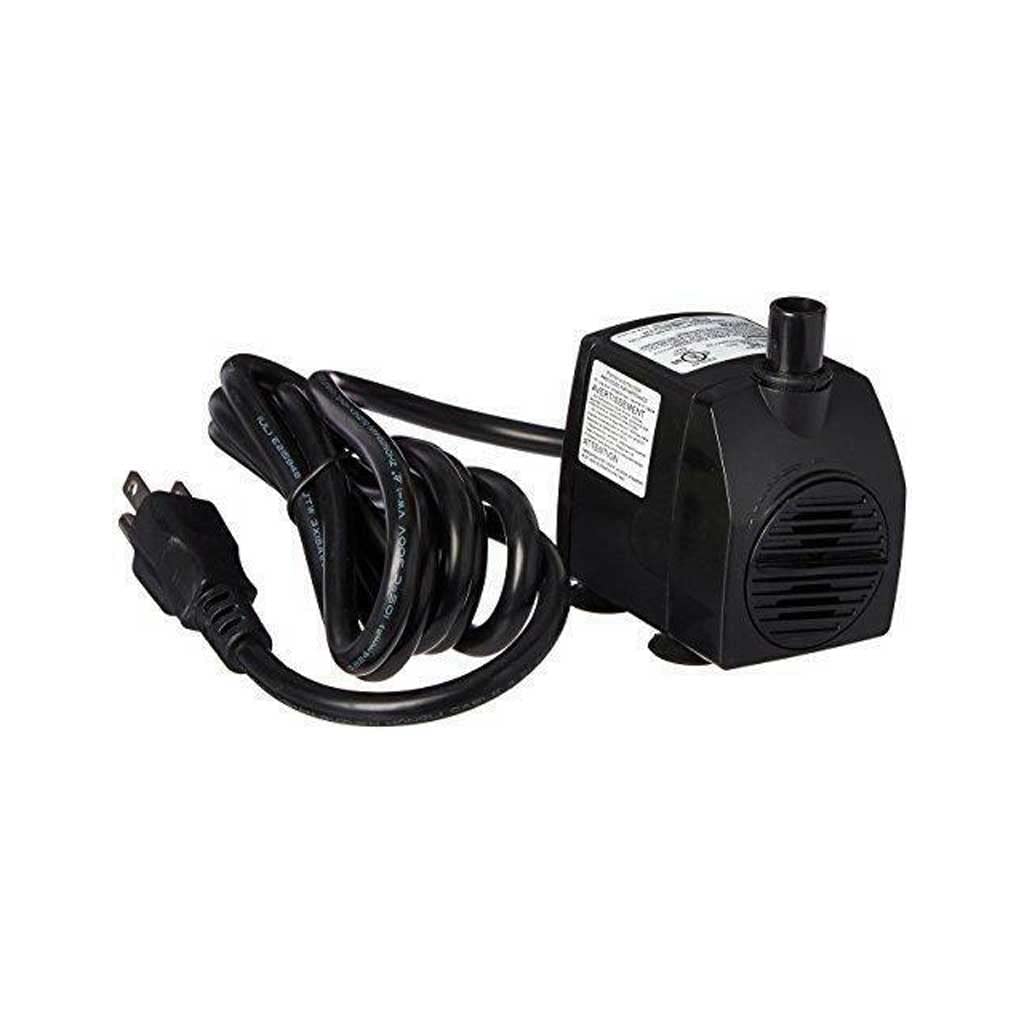 Jecod PP-388 submerged in a pond demonstrating quiet, efficient water flow