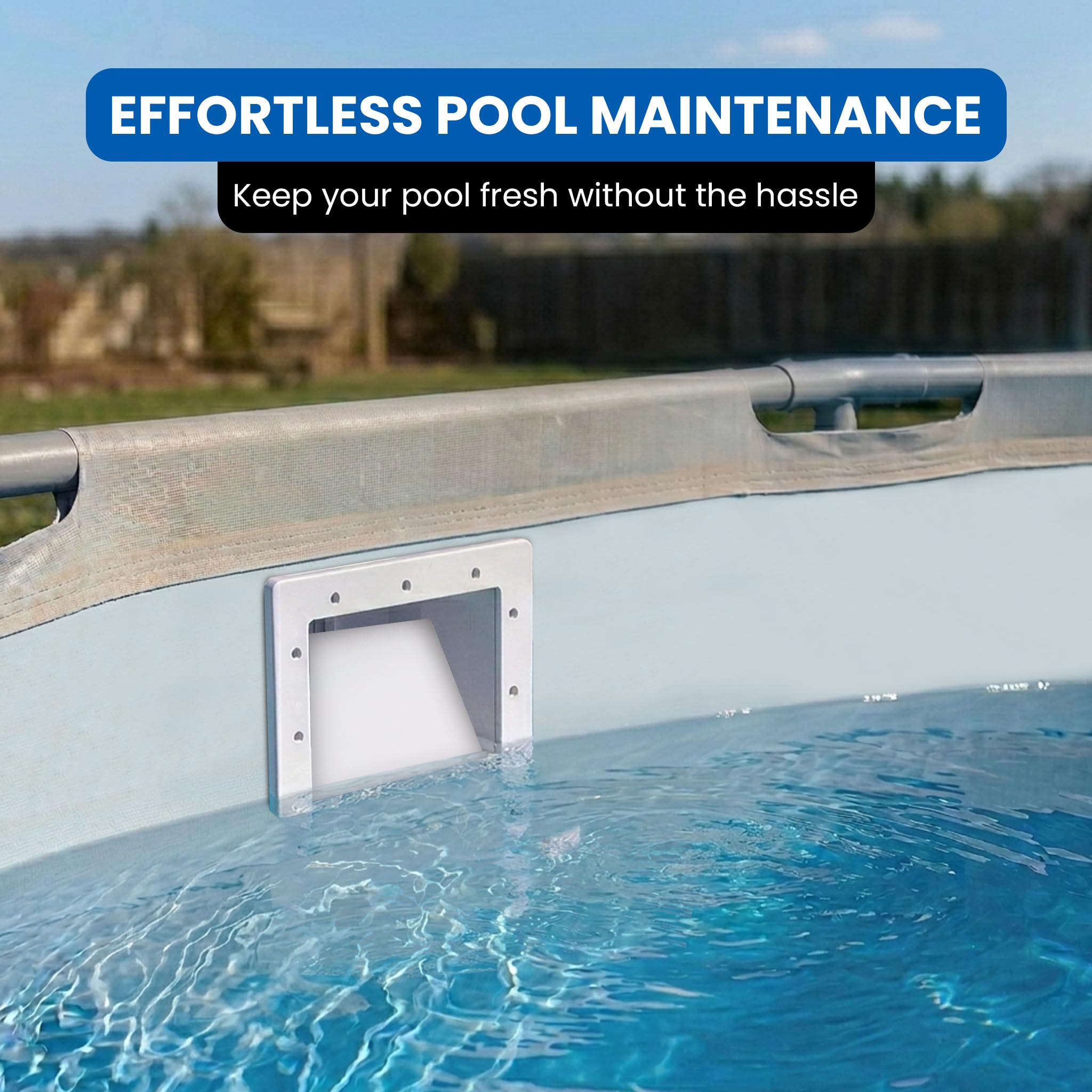 JED Pool Tools lid and weir detail illustrating reliable flow control and debris retention