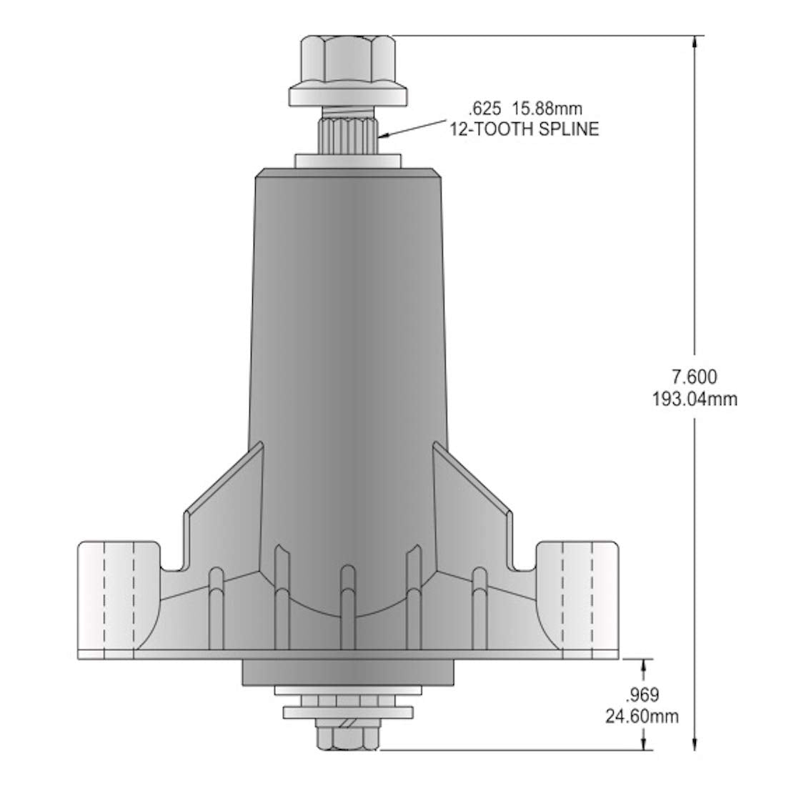 JEENDA blade bolt and washer close-up illustrating secure blade fastening for safer operation benefit
