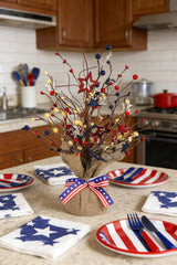JEGERMIG close-up of berry and star details highlighting handcrafted texture and festive accents