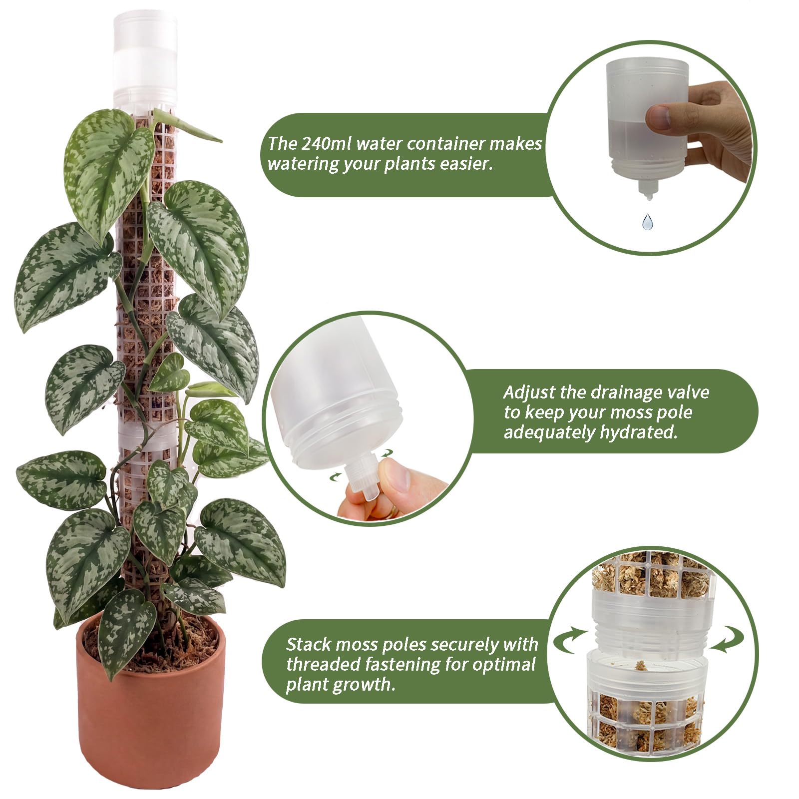 Jegu top water cup image illustrating 220ml reservoir for easy refills and hydration