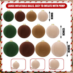 Jenaai 16-inch inflatable ball hung on porch creating large festive focal point outdoors