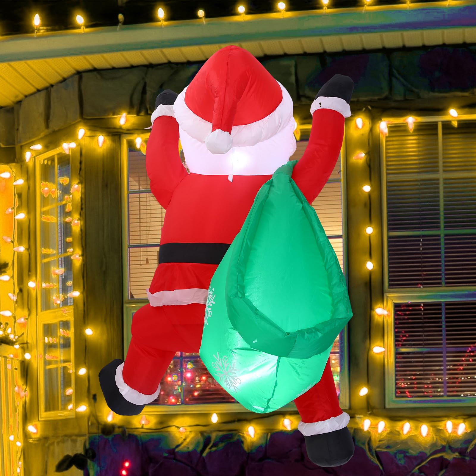 Jenaai climbing Santa front view showing cheerful design and instant curb appeal