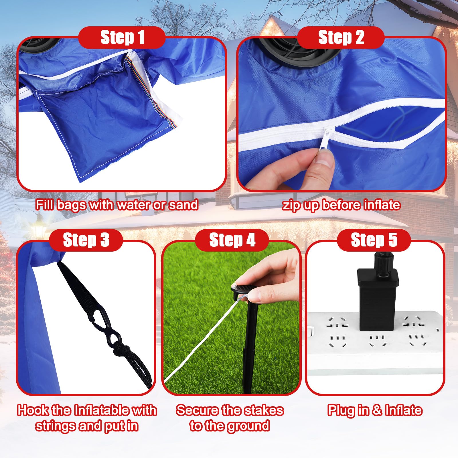 Jenaai round base with stakes and sandbags demonstrating stable outdoor anchoring