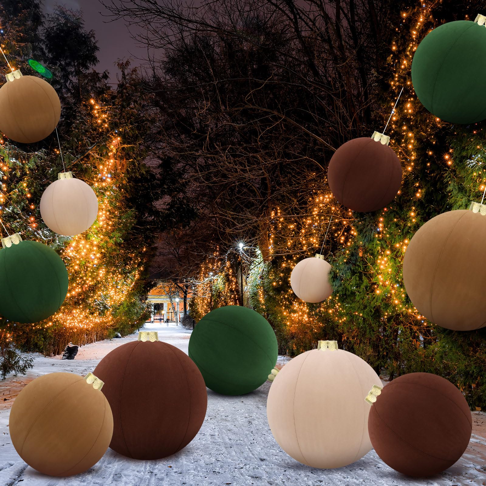 Jenaai deflated ornaments folded for compact storage to save space between seasons