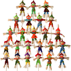 Jenaai front view of scarecrows decorating porch, adds festive curb appeal