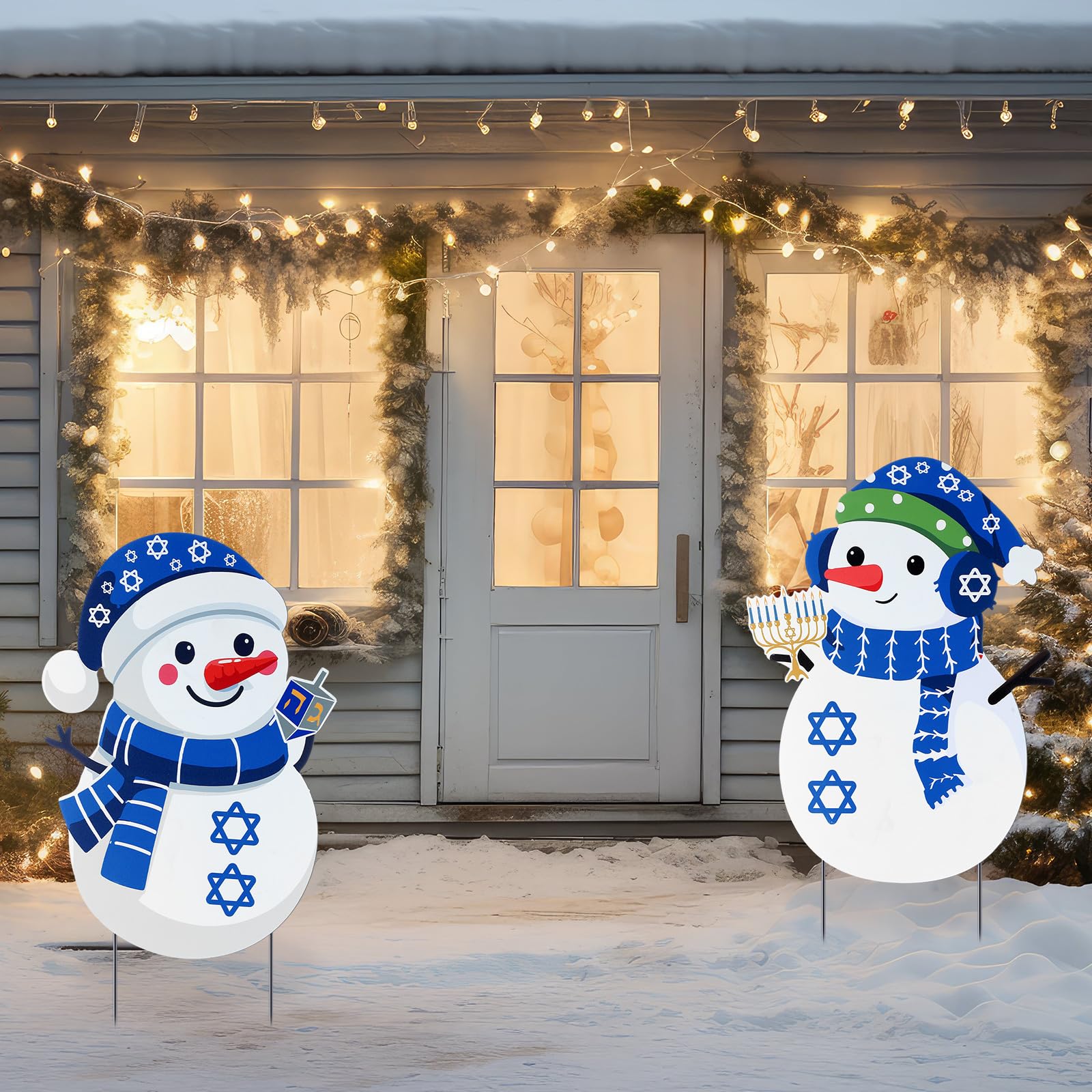 Jenaai close-up of menorah and dreidel symbols showing clear holiday imagery