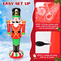 Jenaai nutcracker on porch demonstrating easy setup and welcoming curb appeal benefit