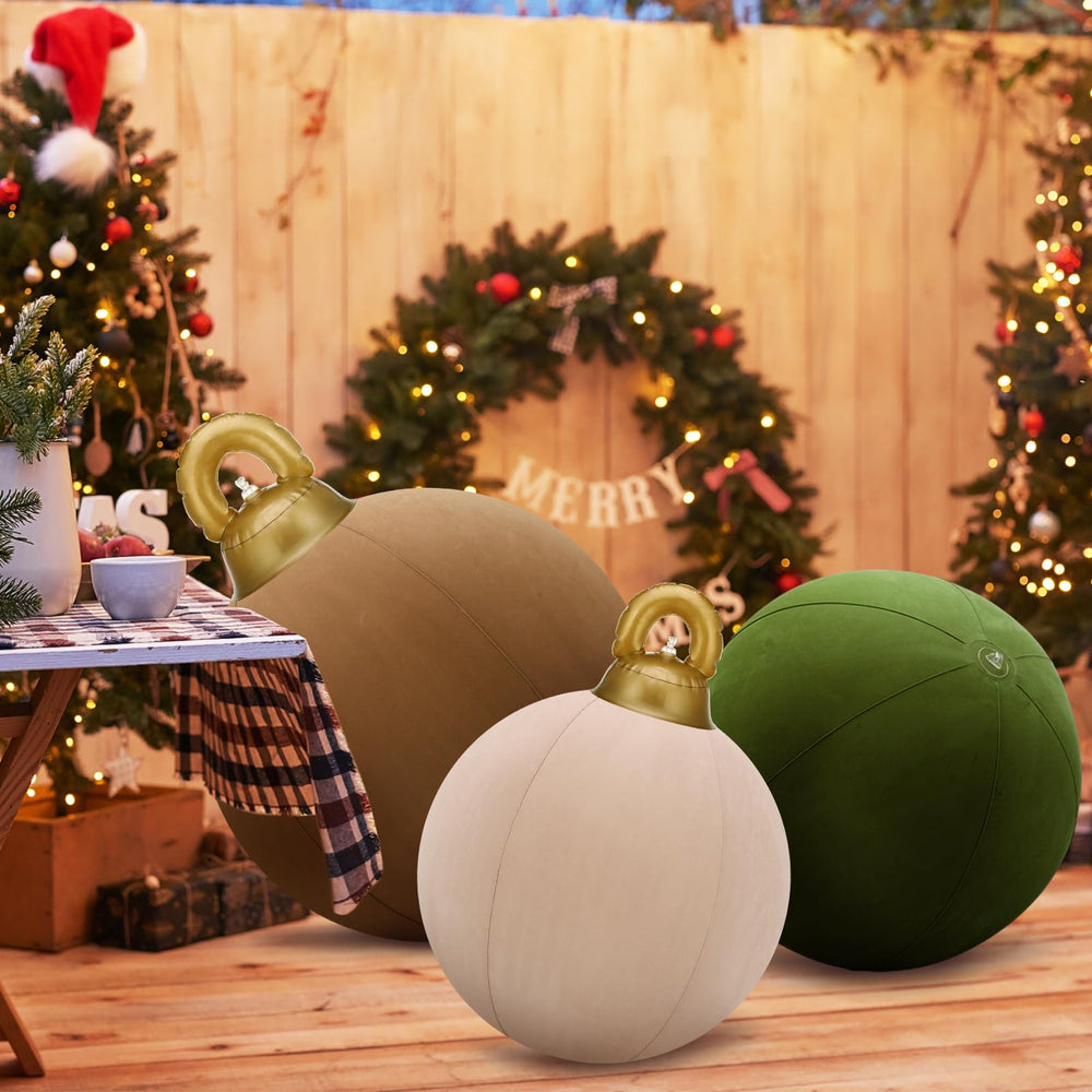 Jenaai deflated ornaments in storage bag for easy offseason protection