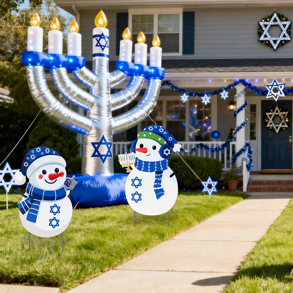 Jenaai snowman next to ruler showing 15.75 inch scale for placement planning