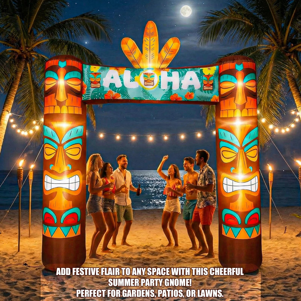 Jenaai tiki arch anchoring and weights with water bags and ground pegs