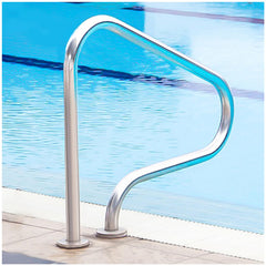 JENLER handrail front view showing sleek stainless steel and sturdy support