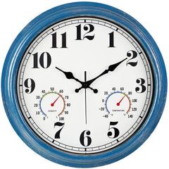 JENLYSTIME front view showing blue vintage clock and clear large numerals for easy reading