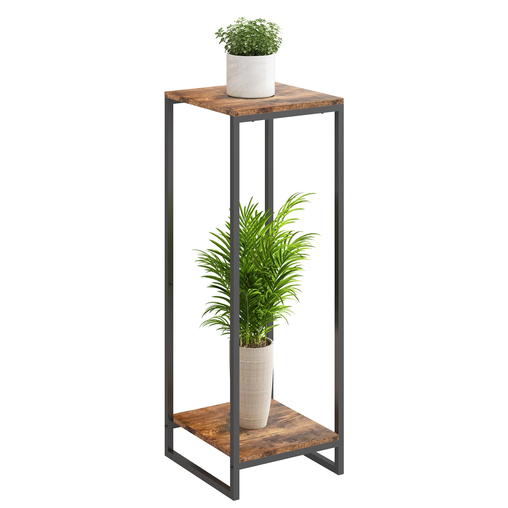 JEPRECO front view of corner plant stand showing compact footprint and neat display