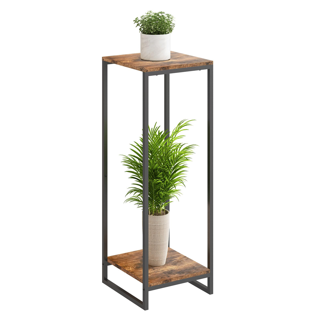 JEPRECO front view of corner plant stand showing compact footprint and neat display