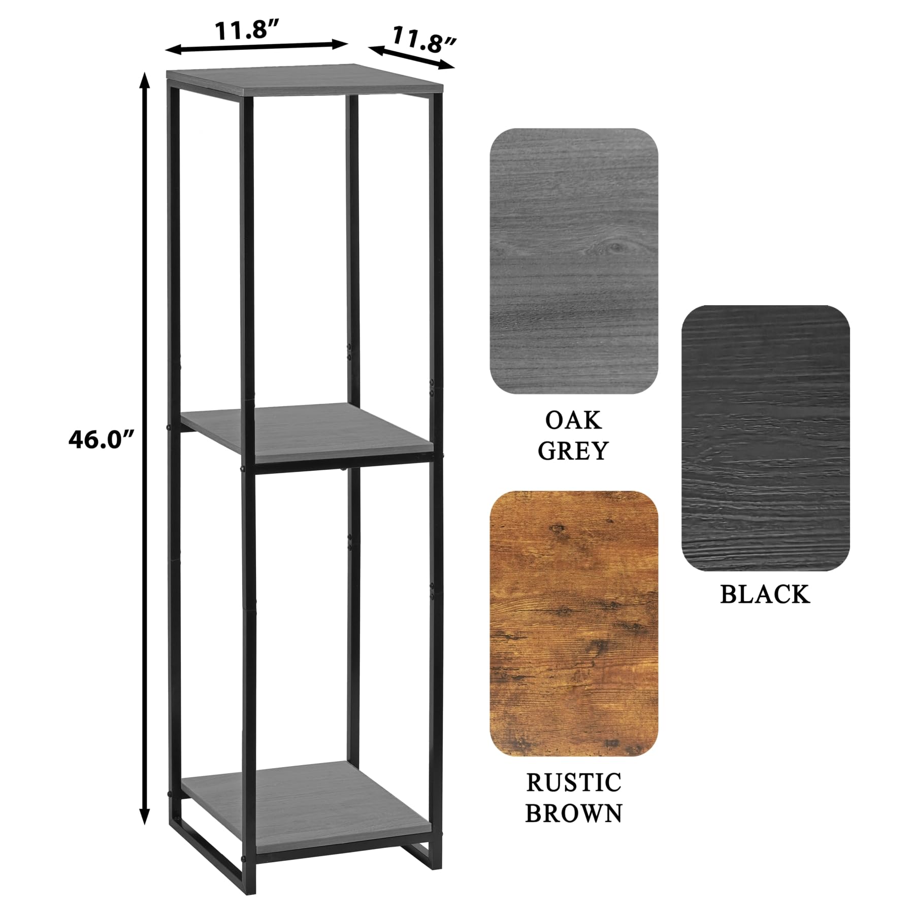 JEPRECO oak grey shelf close-up showing flat MDF surface and clean finish for stable pots