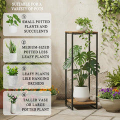 JEPRECO plant stand styled in living room adding vertical greenery and balance