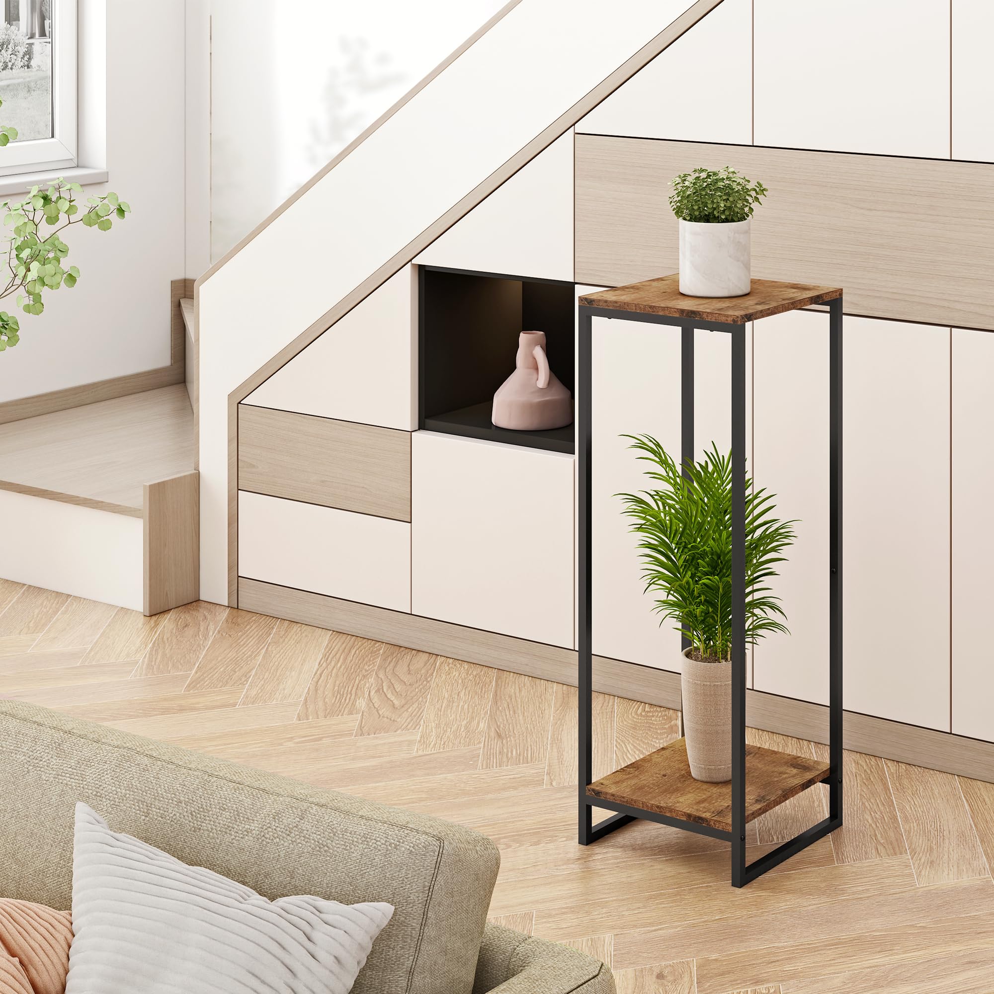 JEPRECO rustic brown finish in a cozy corner enhancing warm interior decor