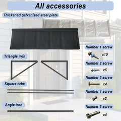 Jeracino canopy beside a standard door showing scale and protective coverage benefit