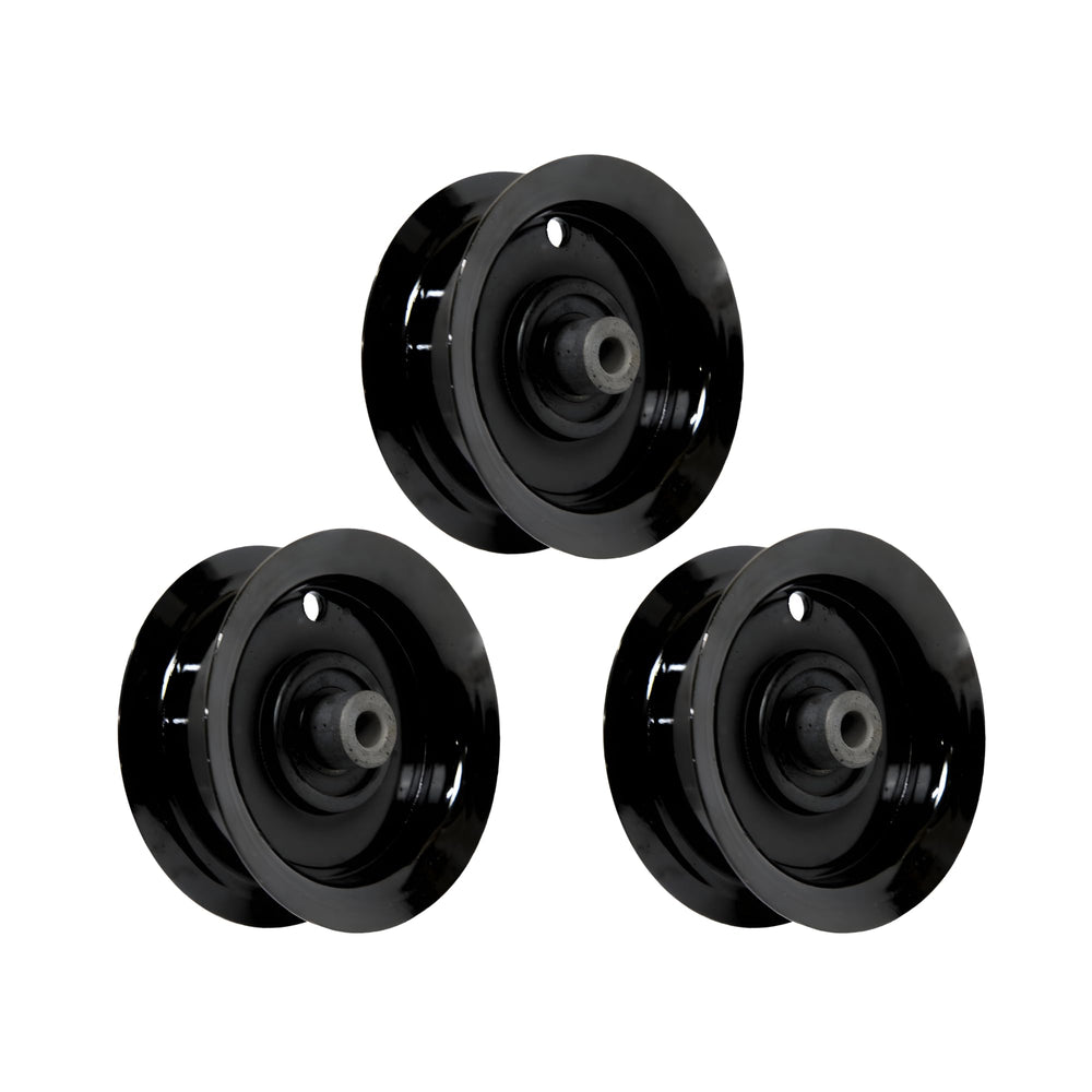 Jeremywell flat idler pulley front view showing fit and durability