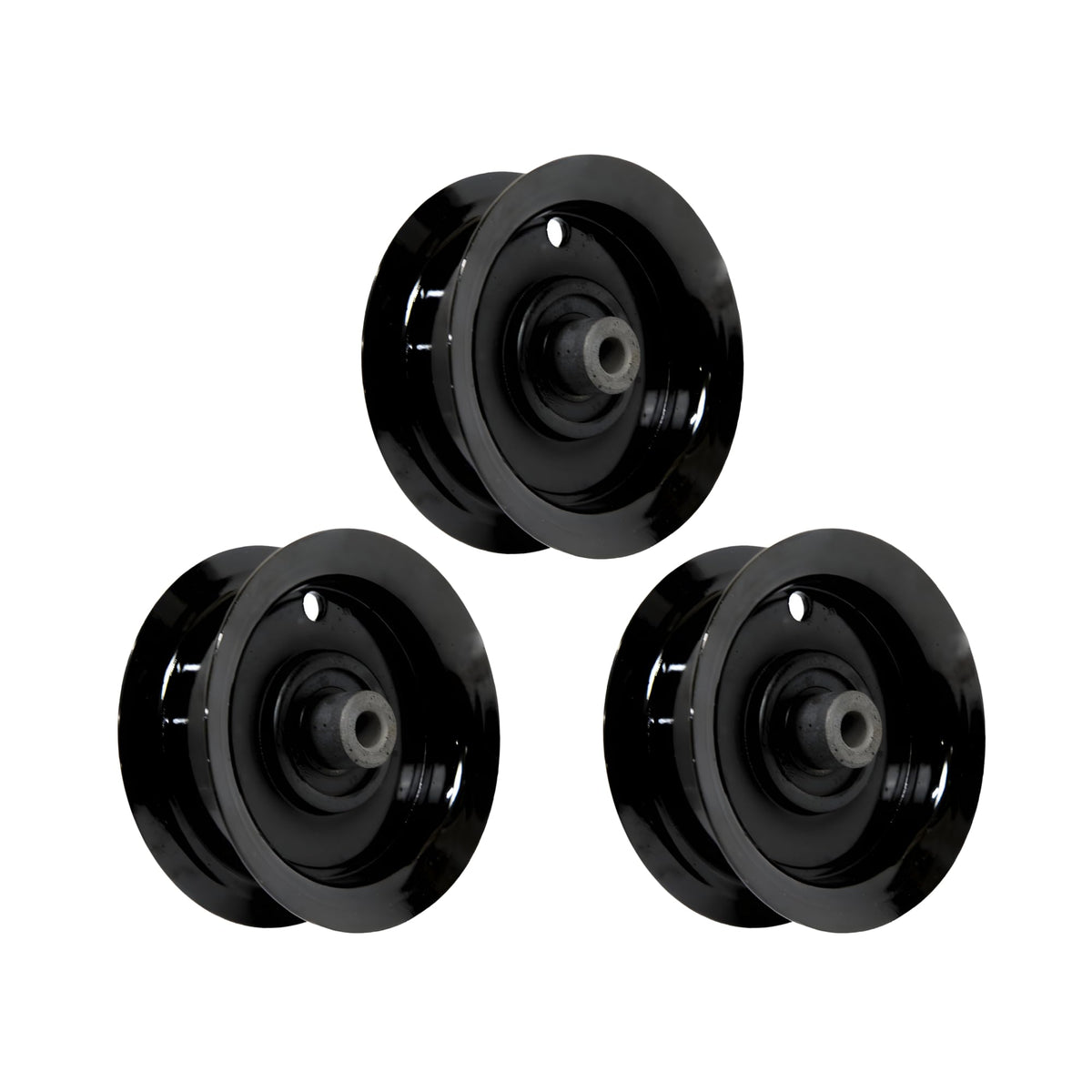 Jeremywell flat idler pulley front view showing fit and durability