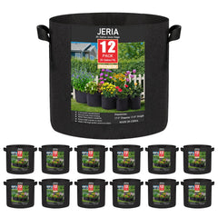 JERIA front packaging showing 12-pack and durable 20-gallon benefit