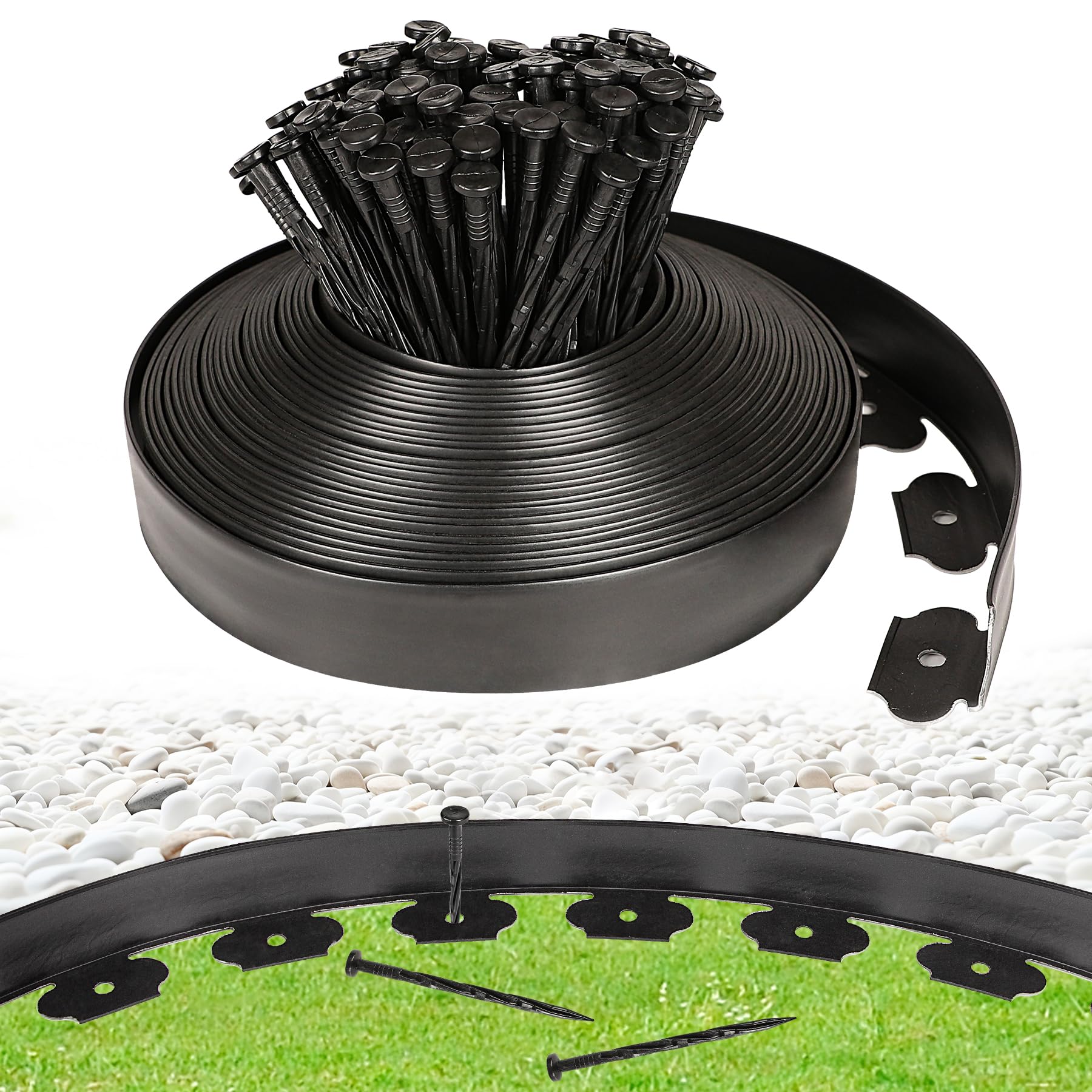 JERIA front view of 66 ft edging roll showing packaging and length benefit