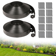 JERIA front view of packaging showing 100ft roll and 120 spikes for easy borders