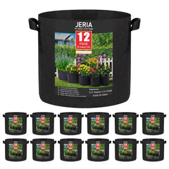 JERIA front view of 30 gallon grow bag showing shape and capacity for easy planting