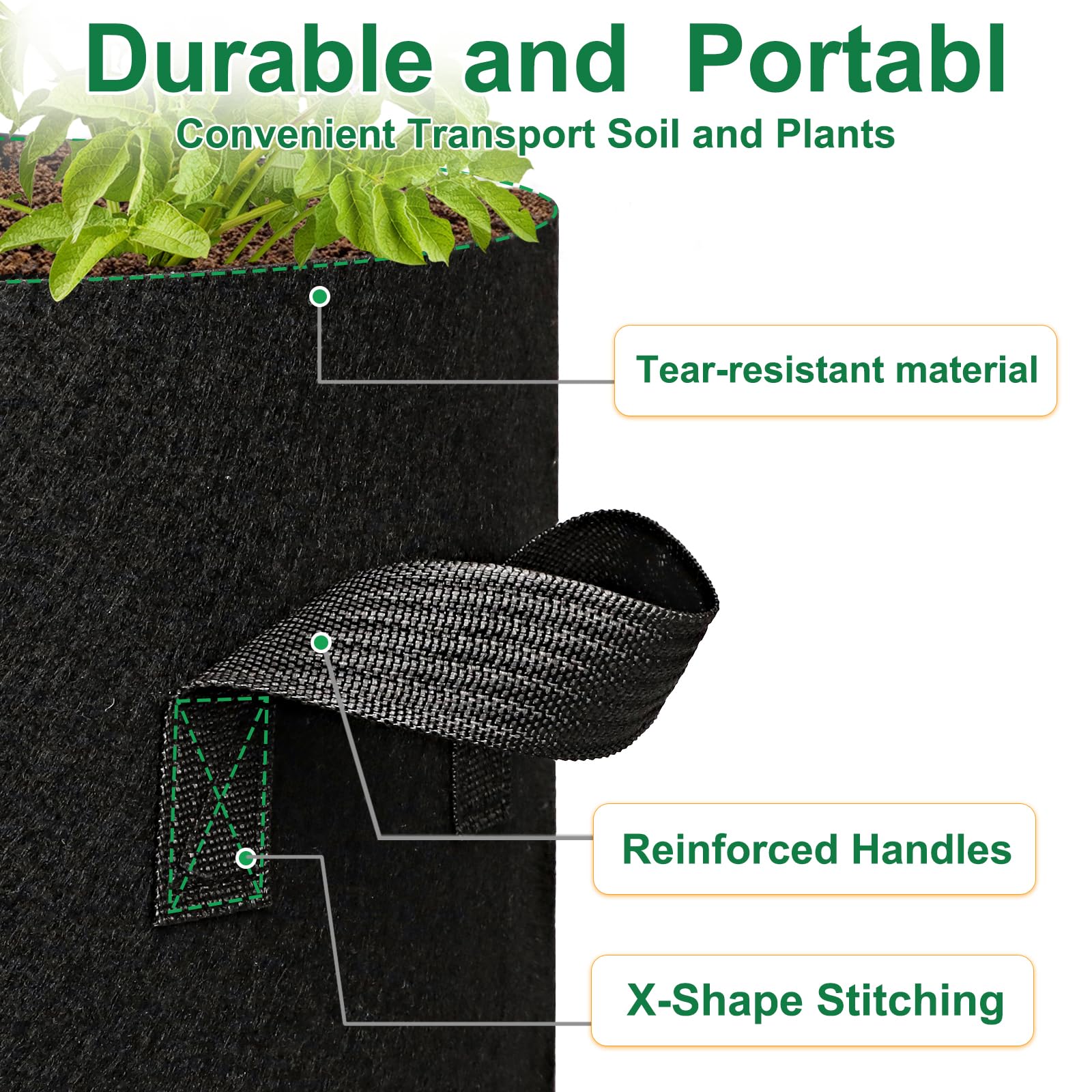 JERIA reinforced handle detail for easy and safe lifting benefit