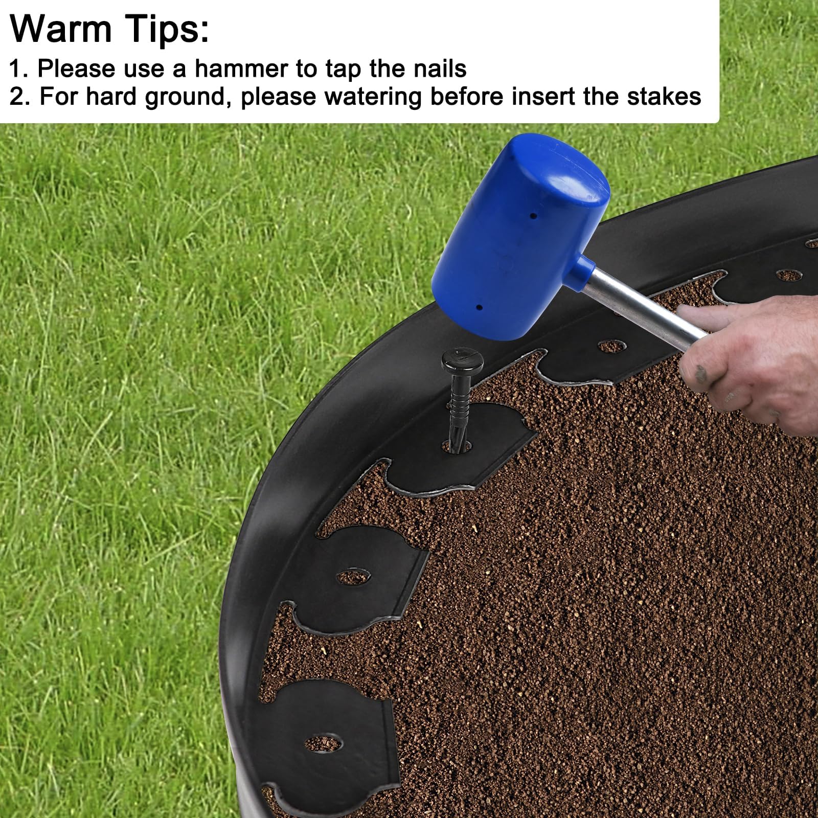 JERIA curved flowerbed edging demonstrating flexible shaping for tidy beds