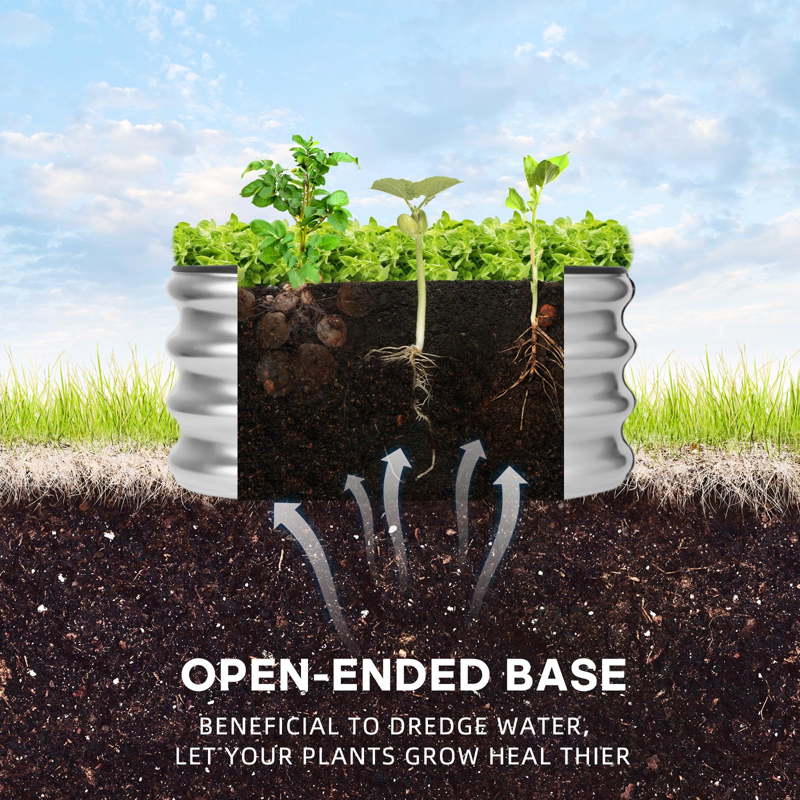 JERIA open base drainage view promoting healthy roots and quick water exit