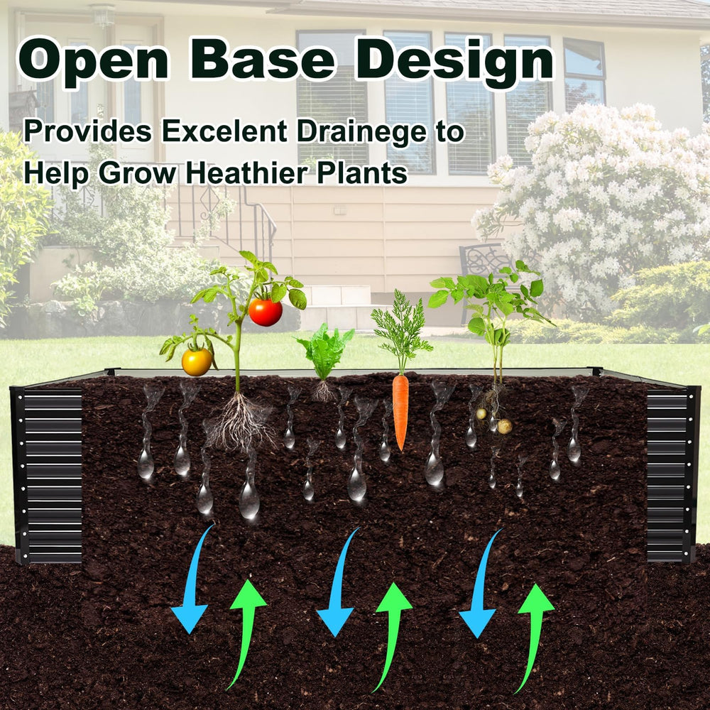 JERIA raised bed next to person during setup showing correct scale and easy assembly