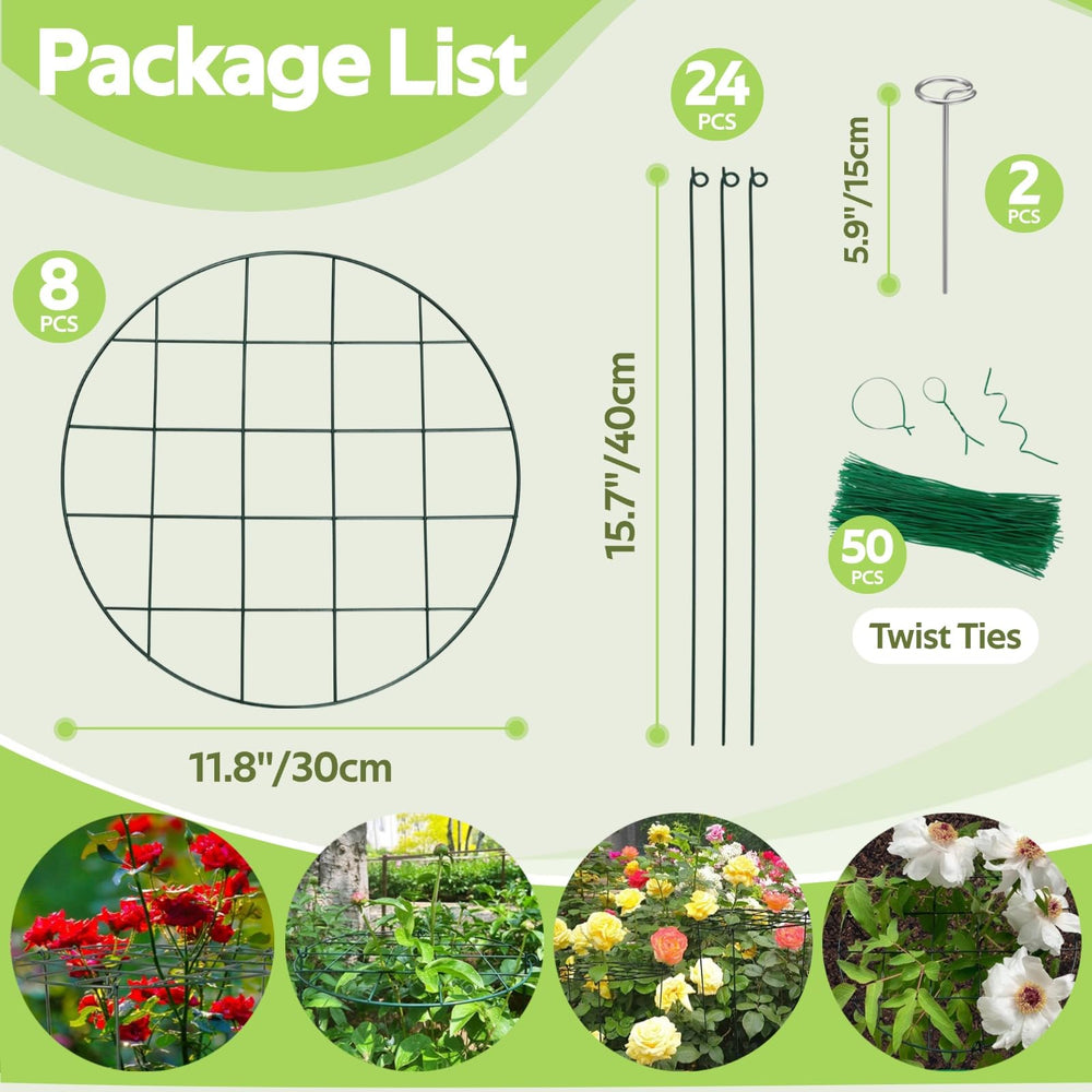 Jesosia pack contents with twist ties and stakes for secure installation
