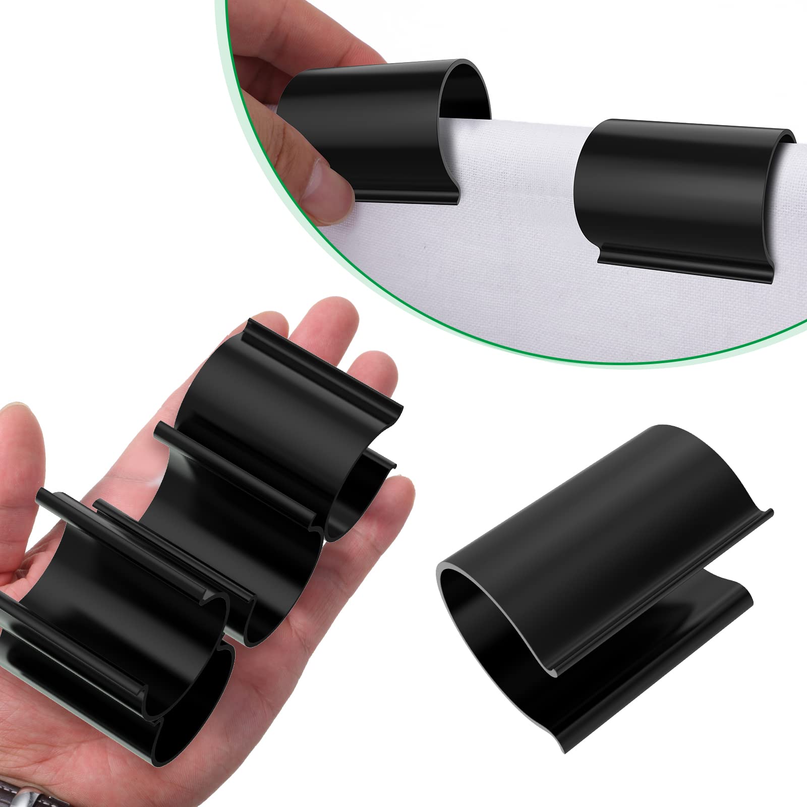 Jetec clip attached to pool rail securing cover for easy no-tool fastening