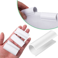 Jetec clip snapped on 1/2 inch PVC tube demonstrating secure grip
