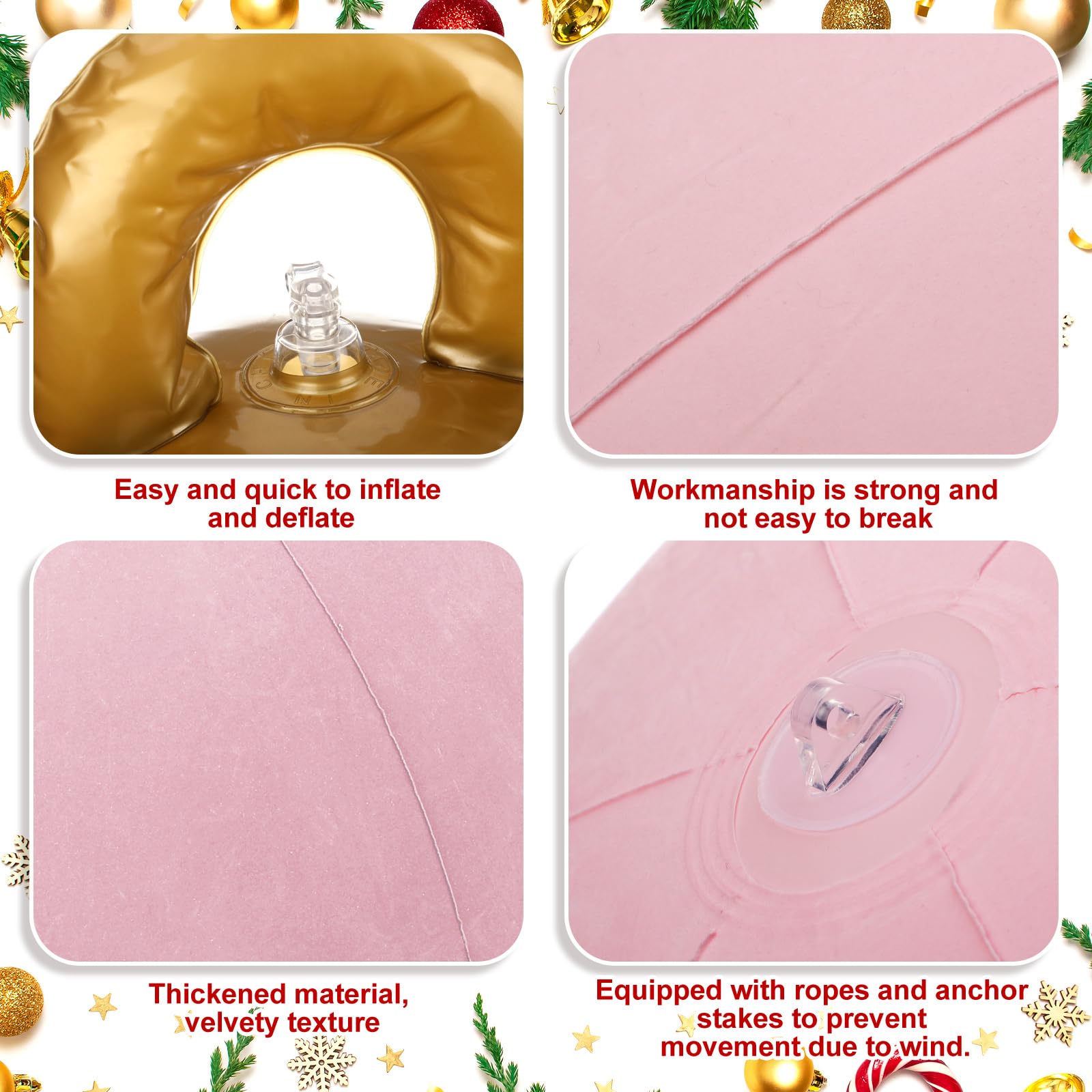Jetec close-up of flocked velvet texture highlighting plush festive finish