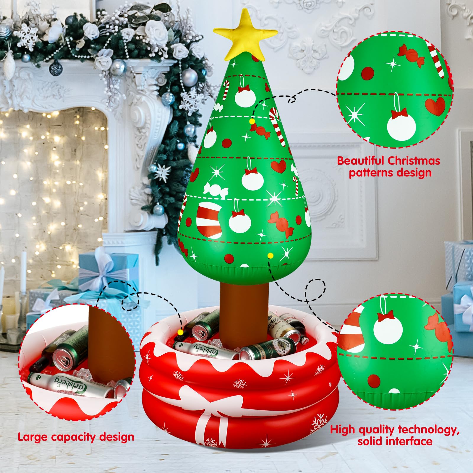 Jetec close-up of PVC print details showing bright ornaments and durable finish
