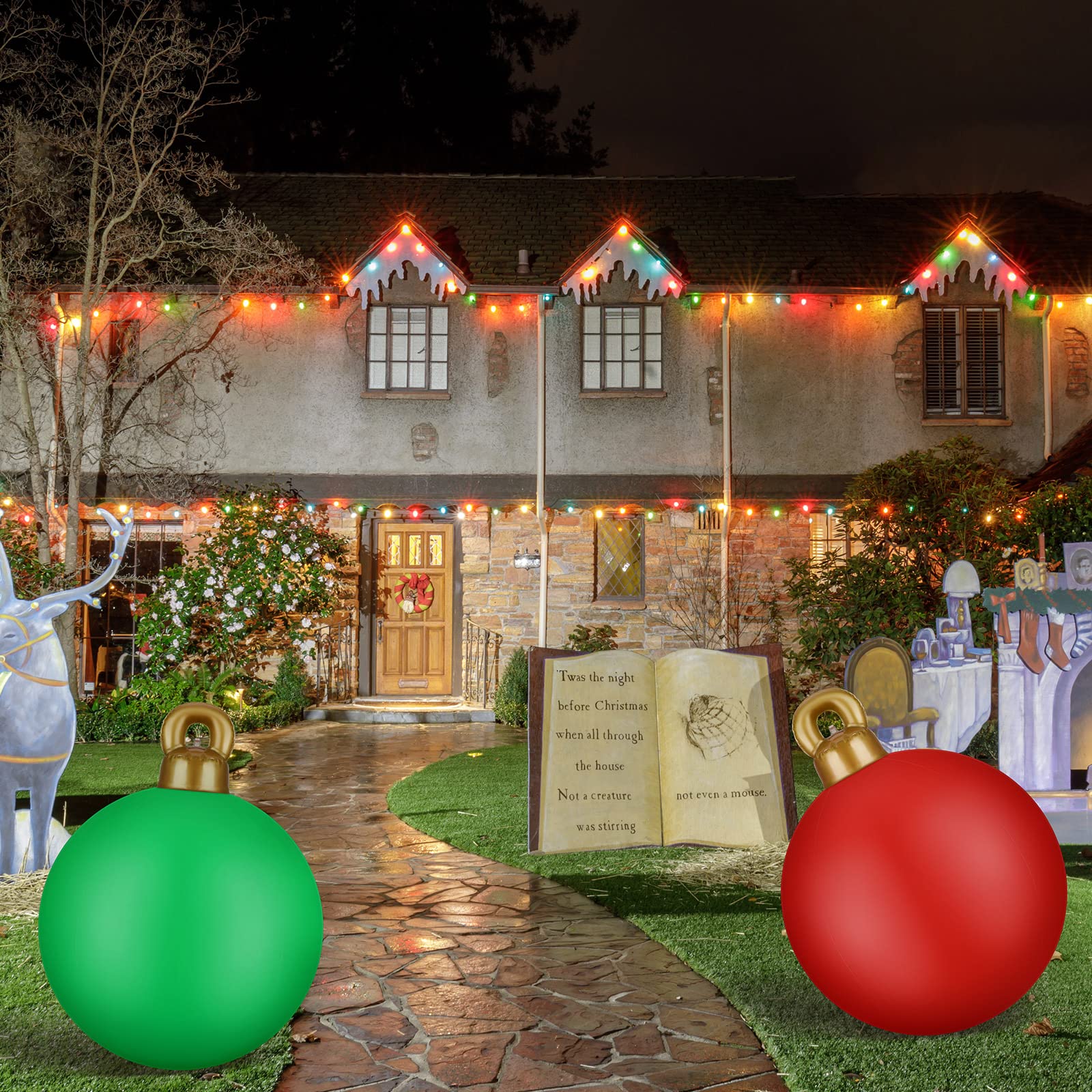 Jetec decorated yard display demonstrating festive curbside visibility