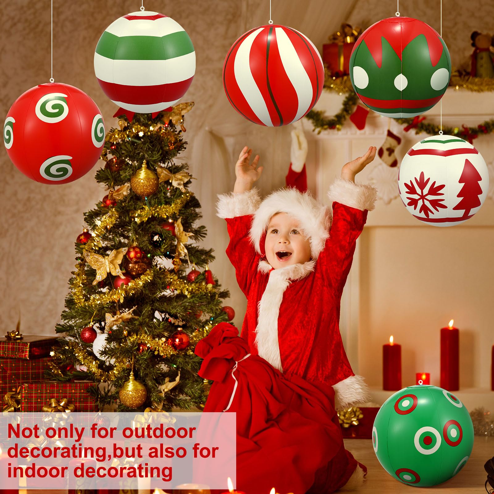 Jetec deflated ornaments folded flat for compact post-season storage