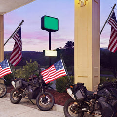 Jetec pole mounted on porch enhancing curb appeal and visibility