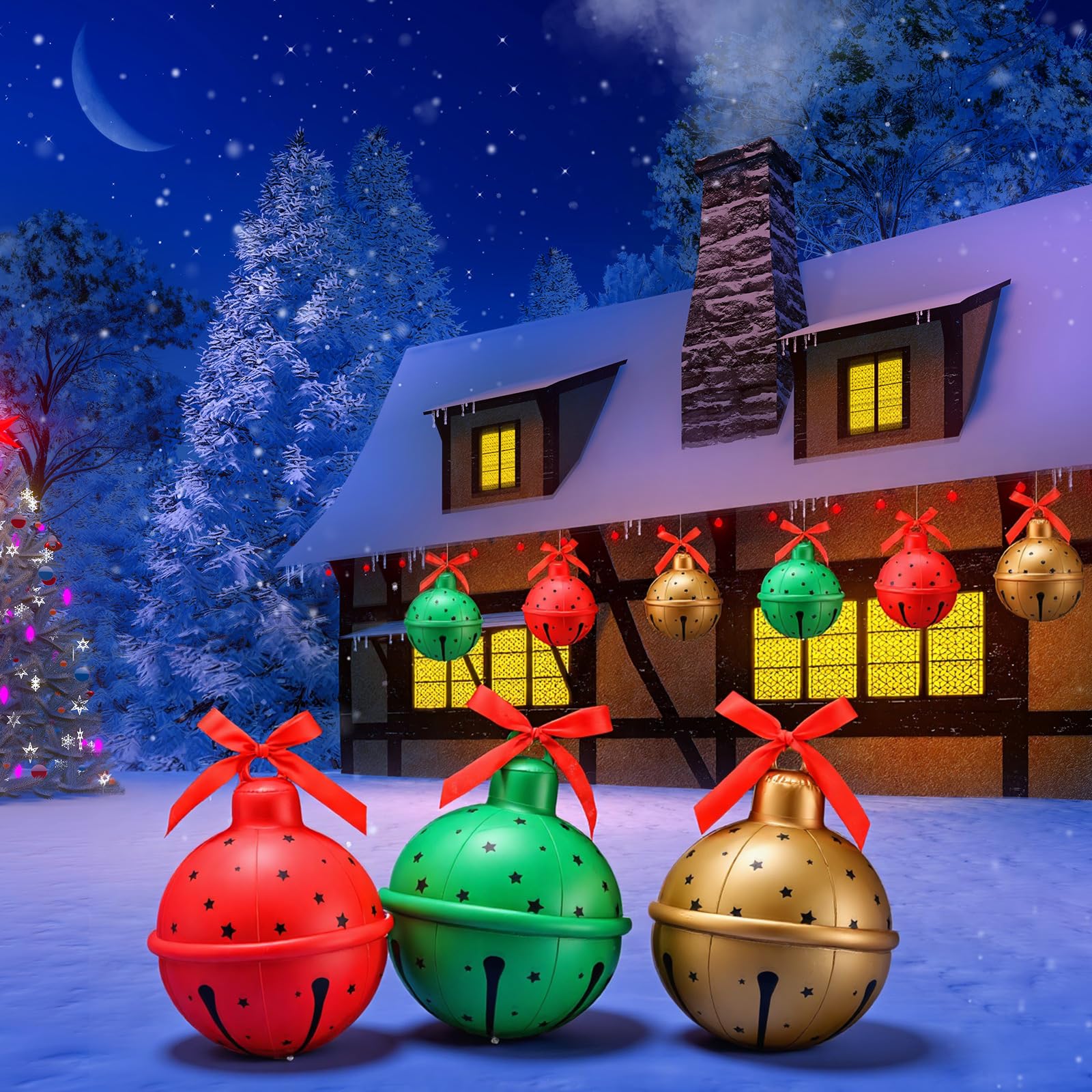 Jetec deflated folded bells in storage box saving space between seasons
