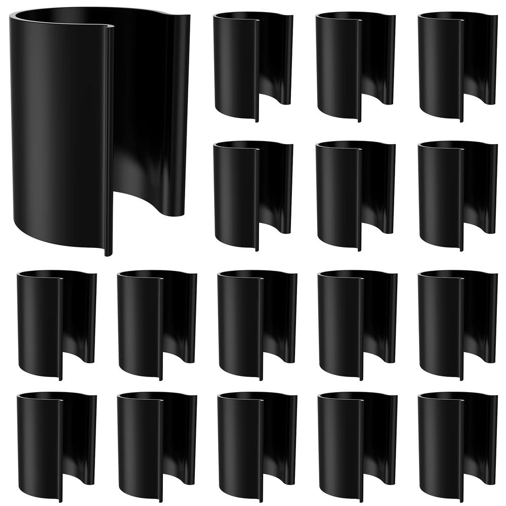 Jetec front view of 64 black clips showing quantity and packaging benefit