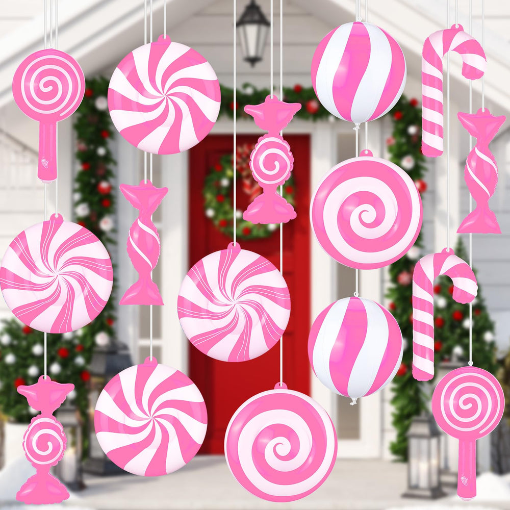 Jetec front packaging display showing 16 red pink ornaments and bright holiday impact